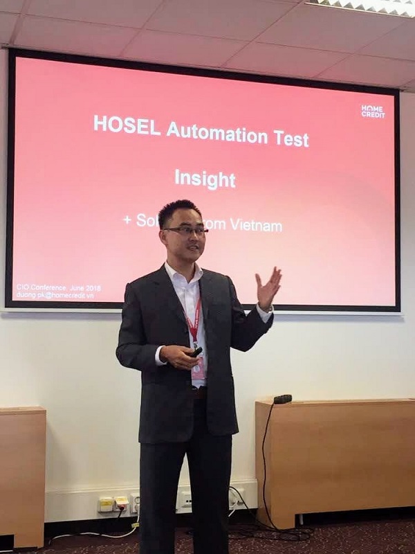 Anh Dương tại Prague (Cộng hòa Séc) tháng 6/2018 trình bày quy trình HOSELATO